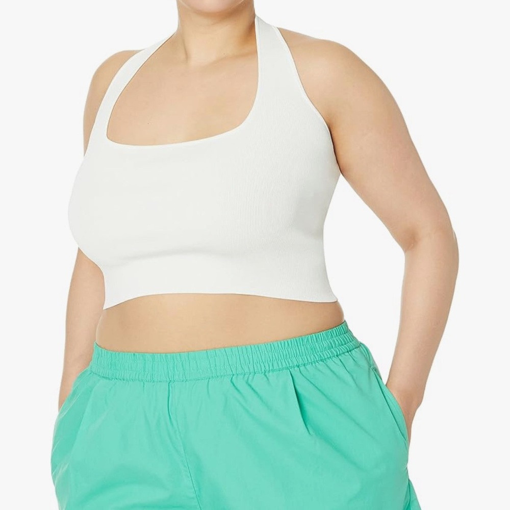 Stylish Ivory Halter Crop Top